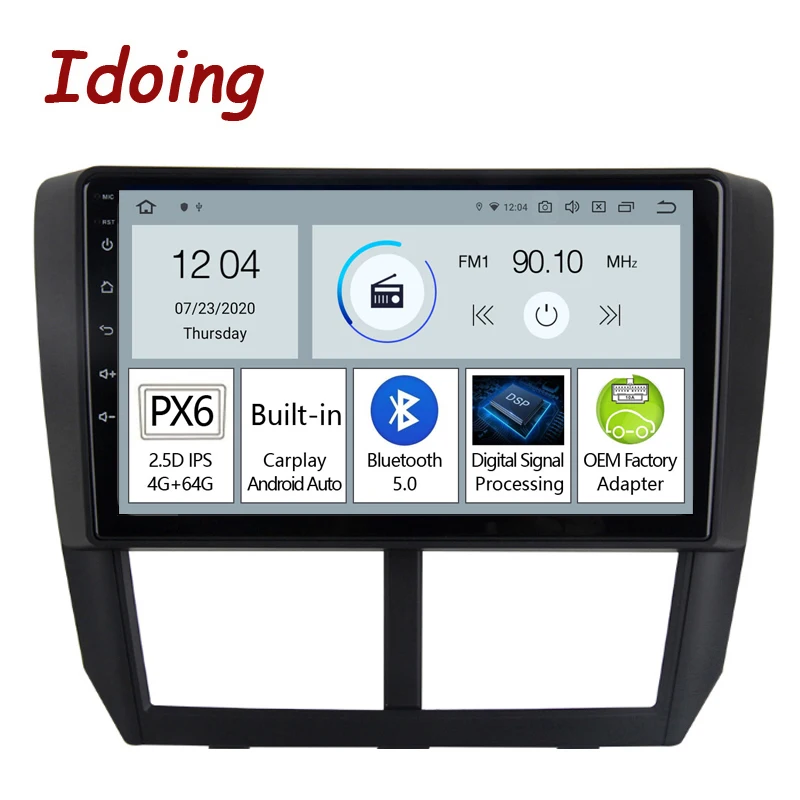 Idoing PX6 Android 11 Auto Radio Player For Subaru Forester 3 SH WRX XV 2007-2014 GPS Navigation Carplay Head Unit Plug And Play