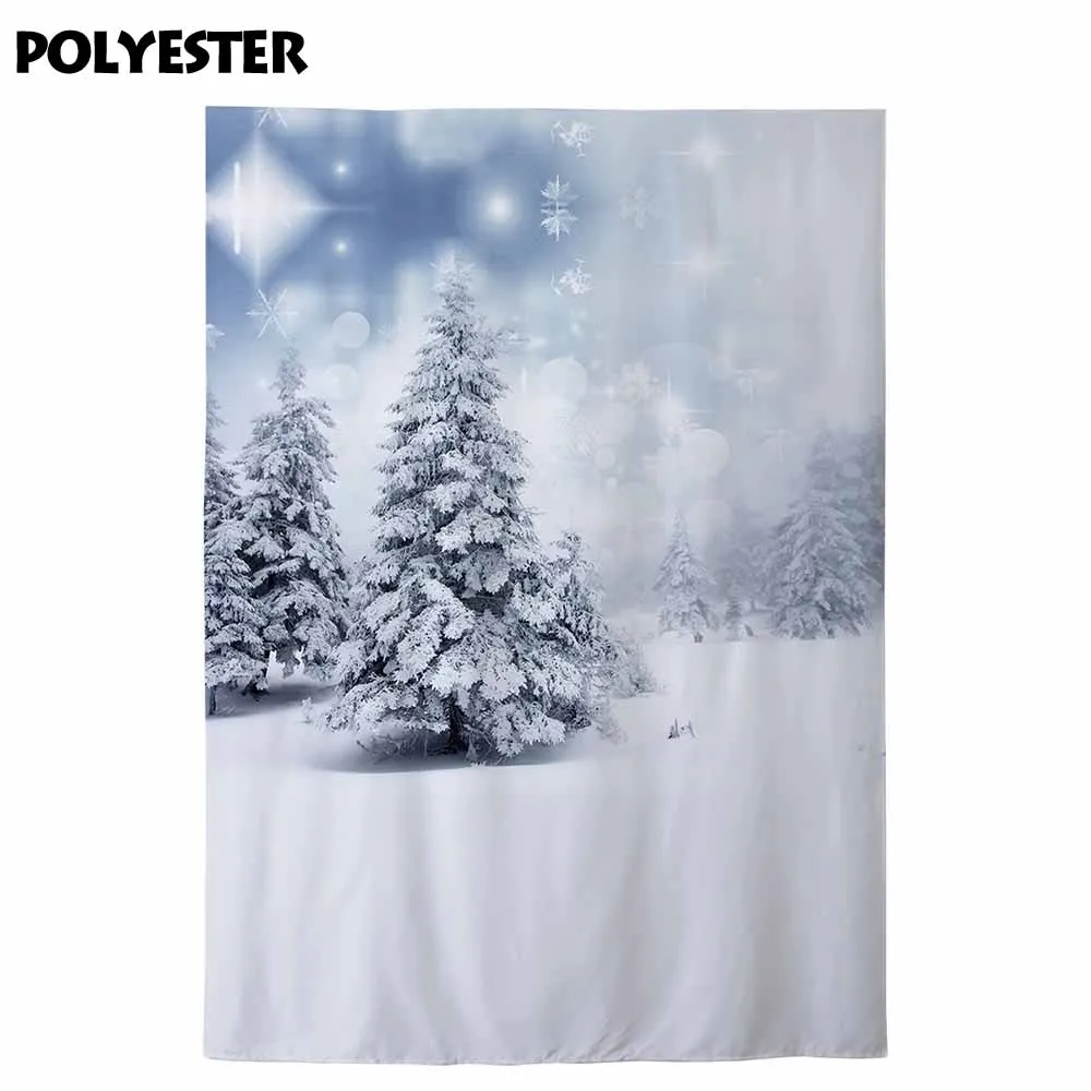 Funnytree photography backdrops Winter wonderland Christmas bokeh forest Snow backdrop background party photocall photophone