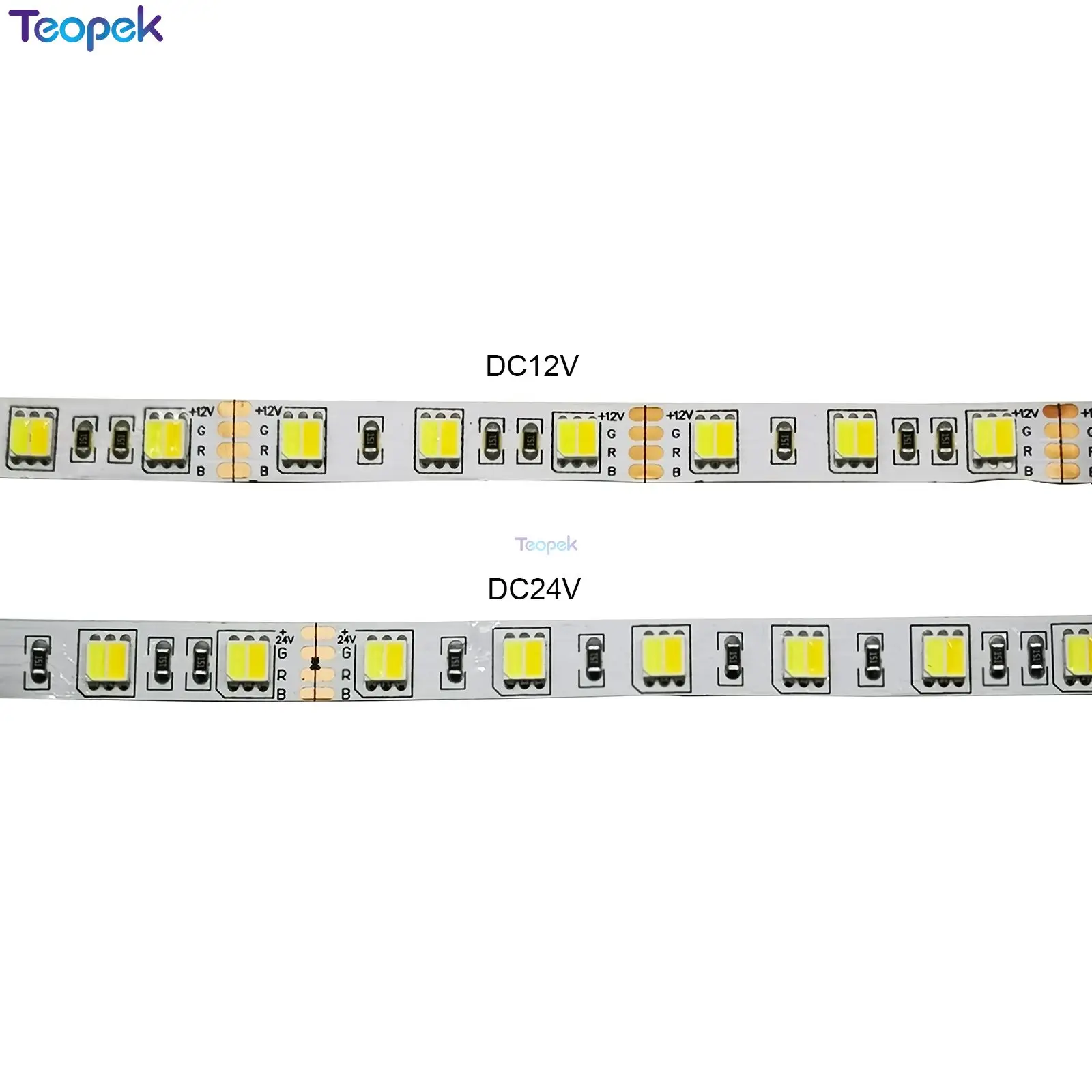 5m 5050 5025 CCT WW+CW LED Strip Color Temperature Adjustable 60 or 120leds/m DC12V/24V Led Tape Waterproof IP20/IP65