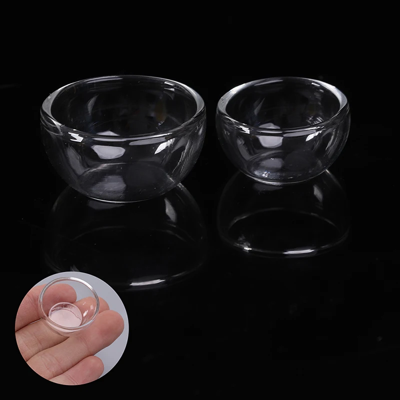 New Glass Fruit Bowl Salad Bowl Mini Soup Plate Kitchen Accessories 1:12 Dollhouse Miniature