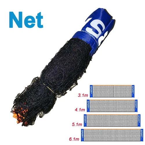 Imagen 2 del producto Red de práctica de tenis estándar portátil para adultos y niños, pelota de tenis para interiores y exteriores, accesorios deportivos, red de bádminton, 3,1 m/4,1 m/5,1 m/6,1 m