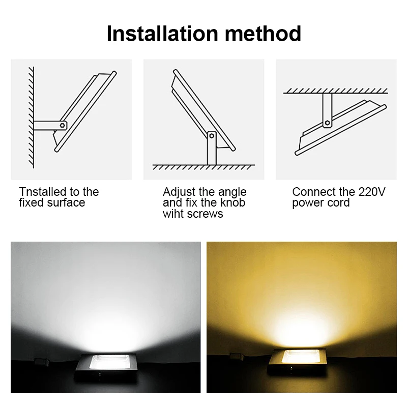 Imagem -05 - Gitex-holofote Led à Prova Dágua Iluminação Exterior Holofotes de Parede Holofotes de Alto Brilho Ip67 220v ac 30w 50w 100w 150w