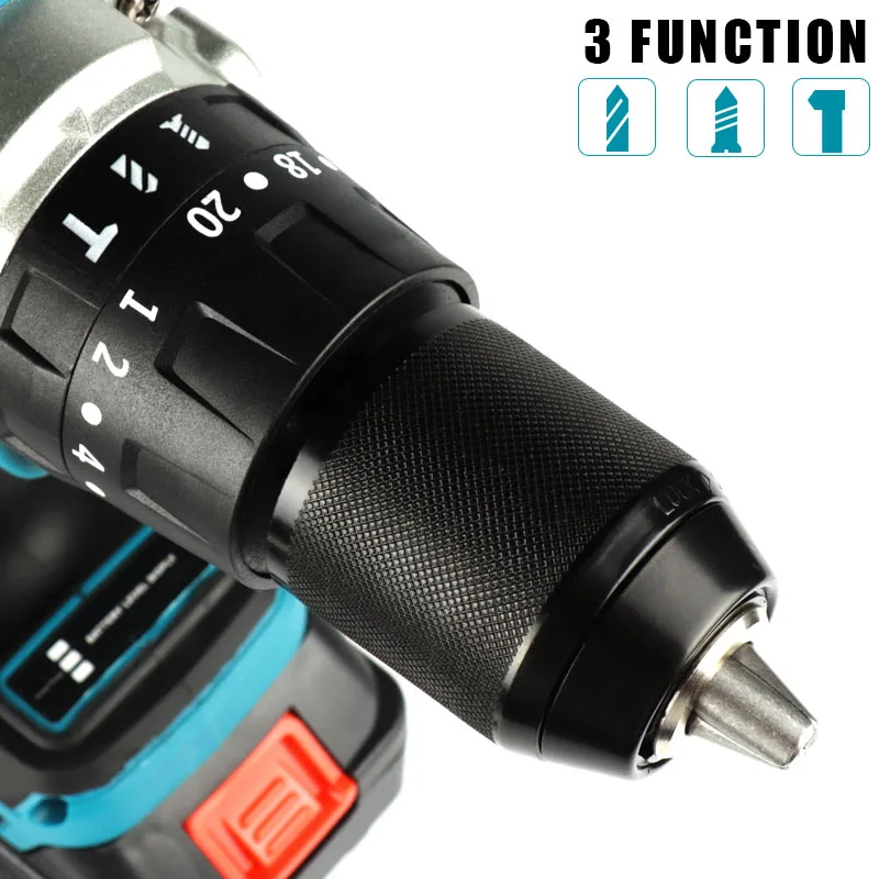 Imagem -02 - Chuck Brushless 21v Pesca no Gelo Furadeira de Impacto Elétrico sem Fio Chave Fenda Bateria para Makita Ferramentas da Bateria Lítio Energia 13 mm