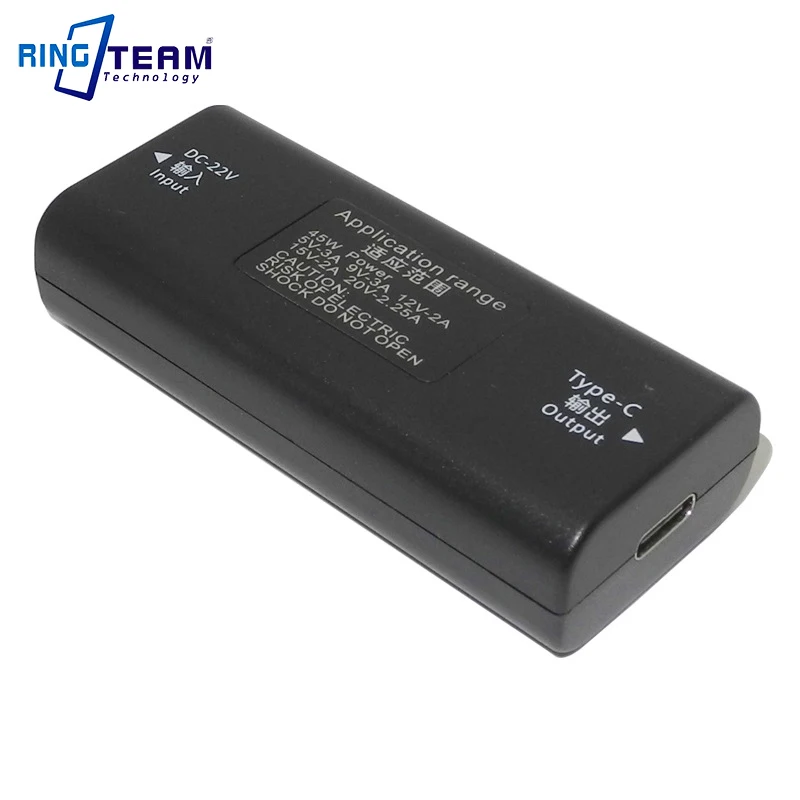 Convertidor de corriente CC a adaptador USB tipo C salida de reconocimiento automático 5V 3A / 9V 3A / 12V 2A / 15V 2A / 20V 2.25A