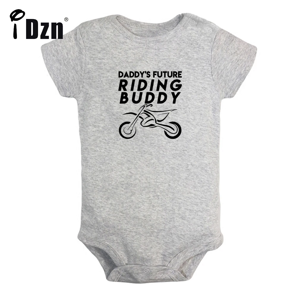 Funny Baby Summer Bodysuit Daddy's Future Motocross Riding Buddy Printed Clothing Cute Baby Boys Rompers Short Sleeves Jumpsuit