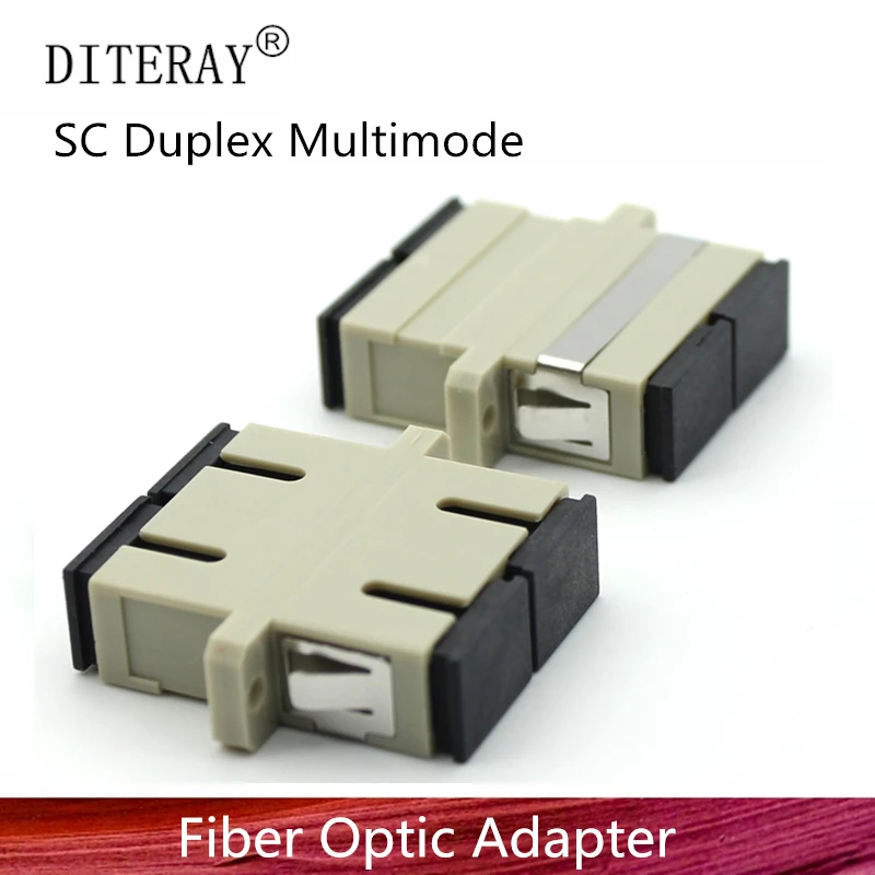 Imagem -02 - para sc Duplex Modo Adaptador de Fibra Óptica Multimodo Acoplador Fibra Óptica Flange sc Conector 100 Peças Lote sc