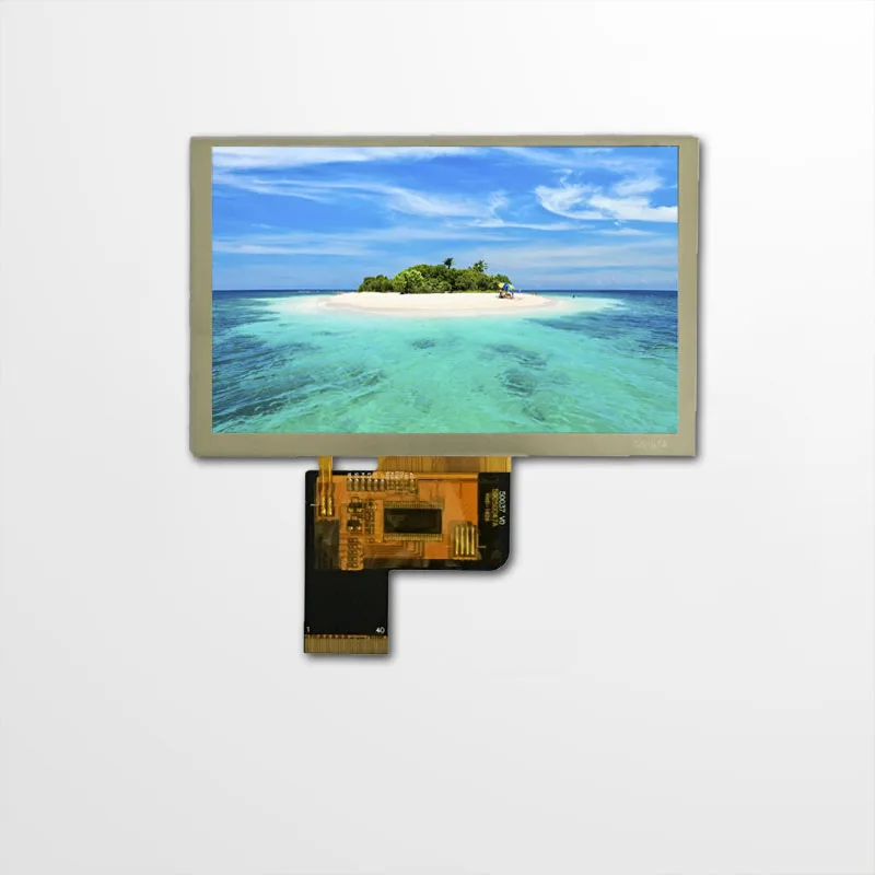 5.0 inch 800*480, ST7262, LVDS/RGB interface, full viewing angle wide operating temperature IPS LCD with capacitive touch panel