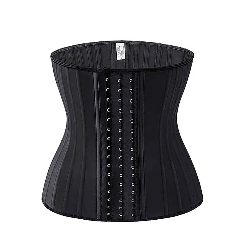 25 Steel Boned Underbust Waist Trainer Shinny Latex Corset 30CM Height Corselet Waist Slimming Bustier Rubber Gorset Under Bust