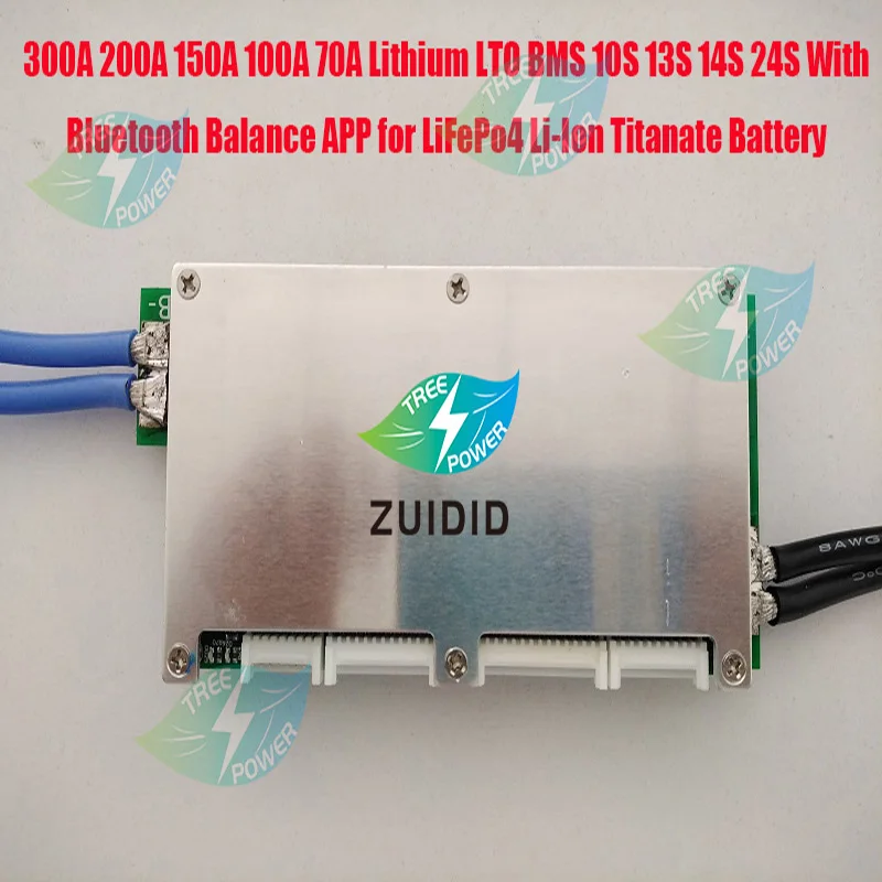 

300A 200A 150A 100A 70A Lithium LTO BMS 10S 13S 14S 24S With Bluetooth Balance APP for LiFePo4 Li-Ion Titanate Battery