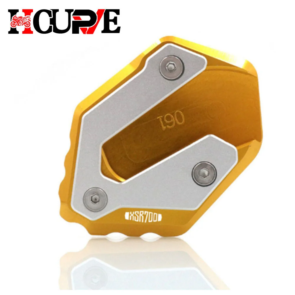 CNC Kickstand Foot Side Stand Extension Pad Support Plate Enlarge For MT-07 MT07 FZ-07 Tracer 700GT 700 GT XSR700 XSR 700