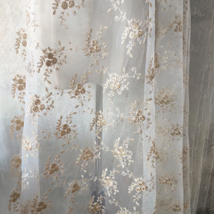 Blue purple gray powder mesh embroidery lace fabric small floral clothing tablecloth background curtain accessories