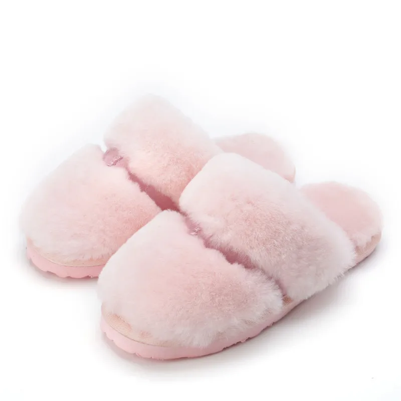 Women Slippers Natural Sheepskin Home Slippers Winter Women Indoor Slippers Fur Slippers Wool Flip Flops Slipper Lady Home Shoes