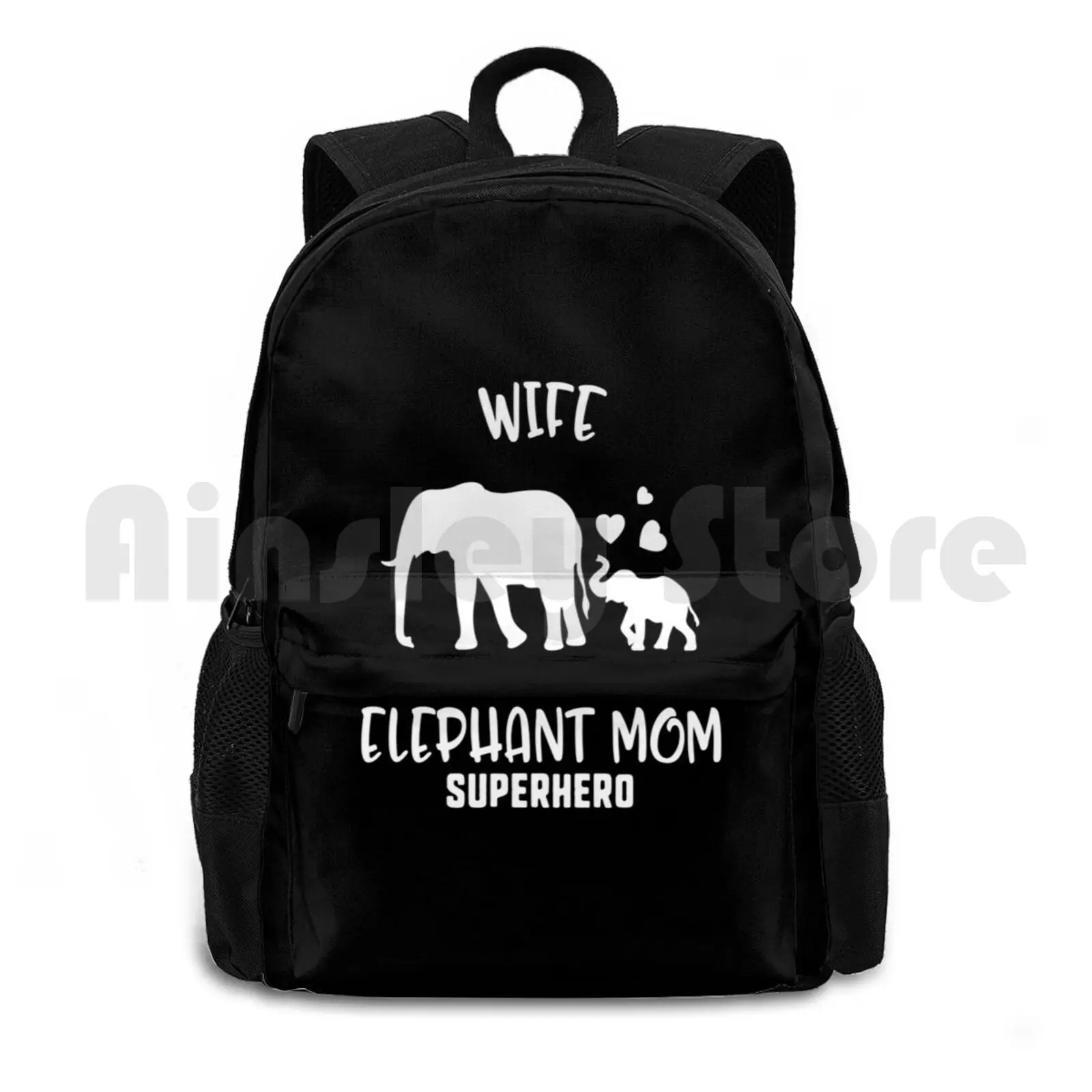 

Wife Elephant Mom Superhero Elephant Outdoor Hiking Backpack Riding Climbing Sports Bag Elephant Mothers Day Superhero Wife Mom