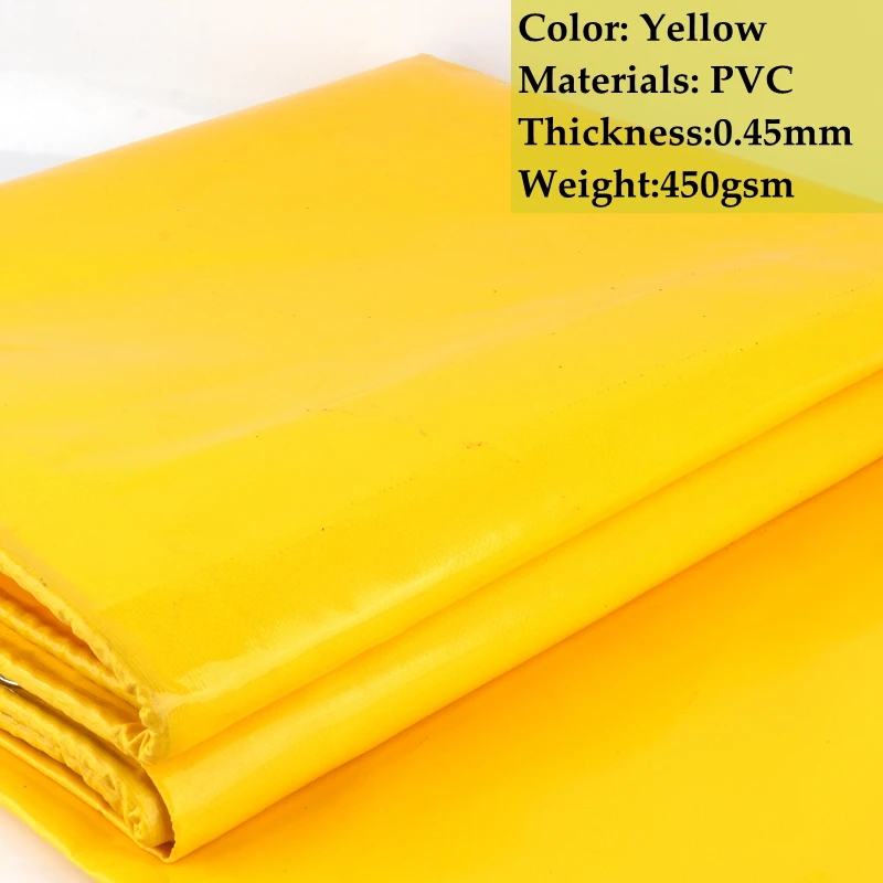 

Customize Size 0.45mm Yellow Thicken PVC Tarpaulin Rainproof Double Sided Tarp Waterproof Truck Car Cover Balcony Sunshade Cloth