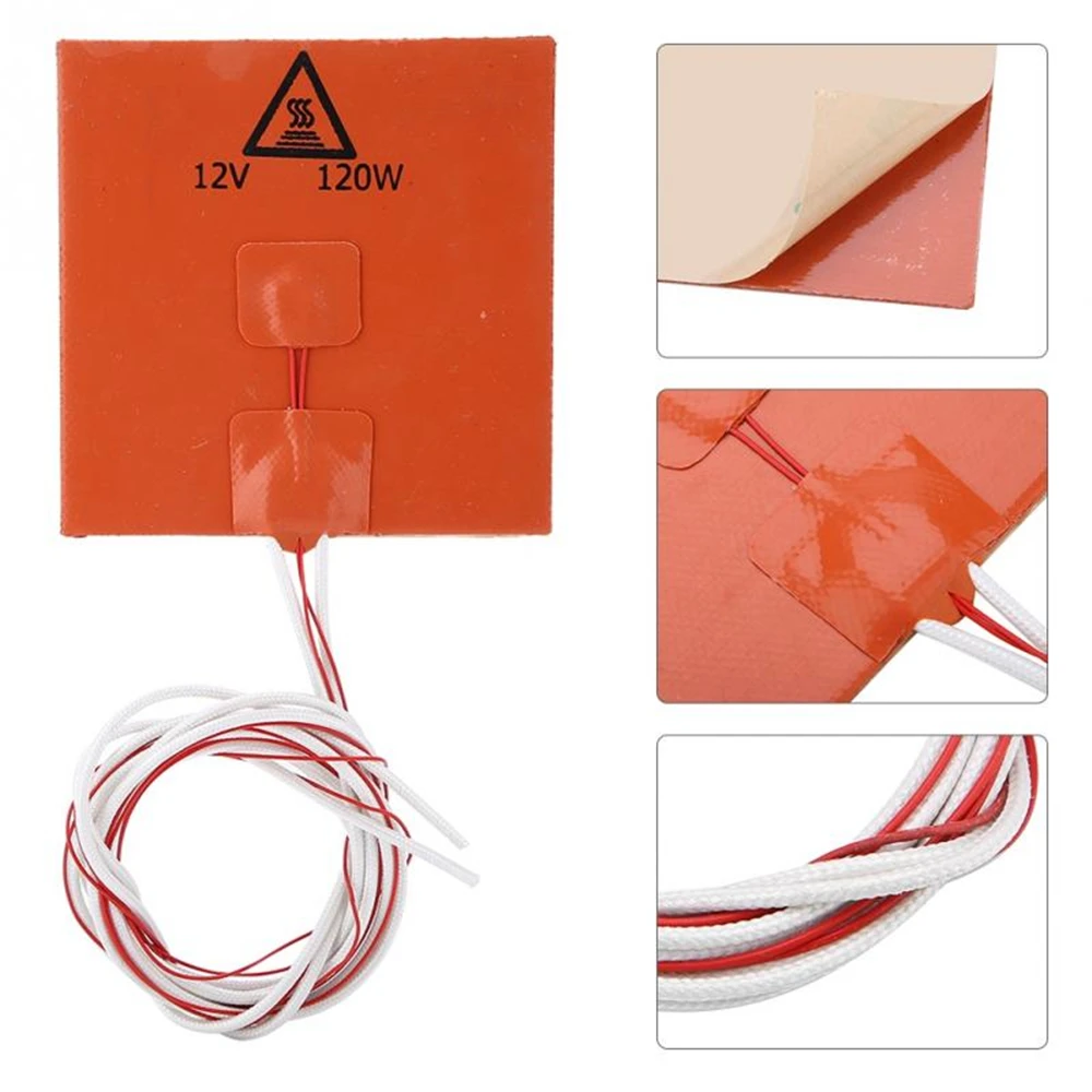 Drukarka 3D gorące łóżko akcesoria do drukarek 3D silikonowe podgrzewane łóżko poduszka elektryczna