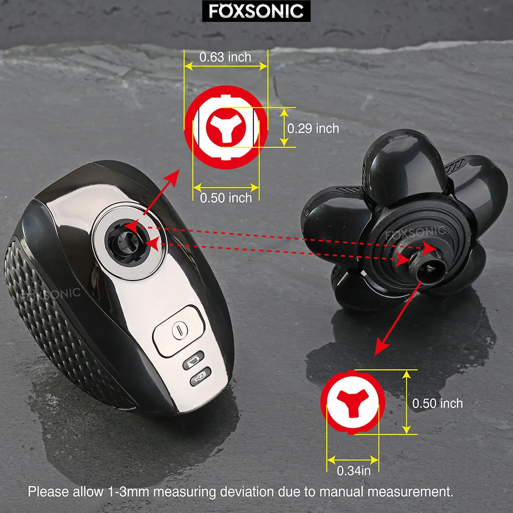 FOXSONIC 2021 Mới 6D Bàn Cạo Râu Hàng Đầu Thay Thế 6 Nổi Lưỡi Dao Thay Thế Đầu Máy Cạo Râu Cho Nam