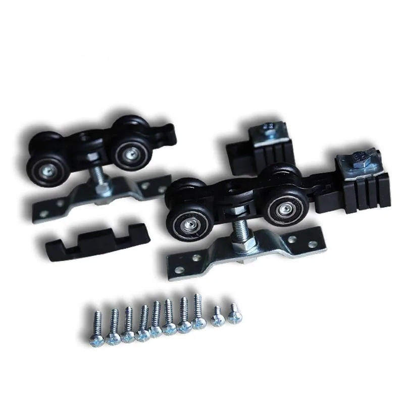 Solid wood sliding door 4-wheels pulley track roller Pulley with buffer pulley