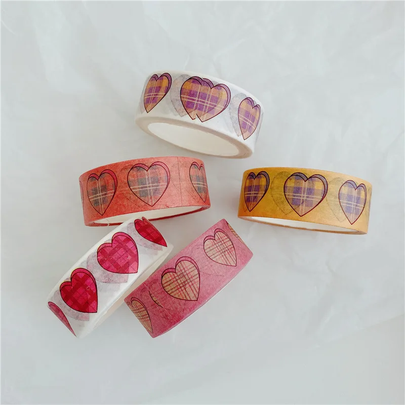 25 Style Lattice Tulip Love Washi Tape Notes Card Sealing Stickers Creative Diy Decorative Tapes Cute Adhesive Tape Stationery