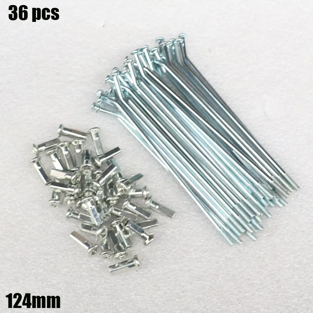 36 pcs Motorcycle spokes 124mm 128mm 9G Bicycle motorcycle electric bicycle spokes 3.5mm Bicycle spokes