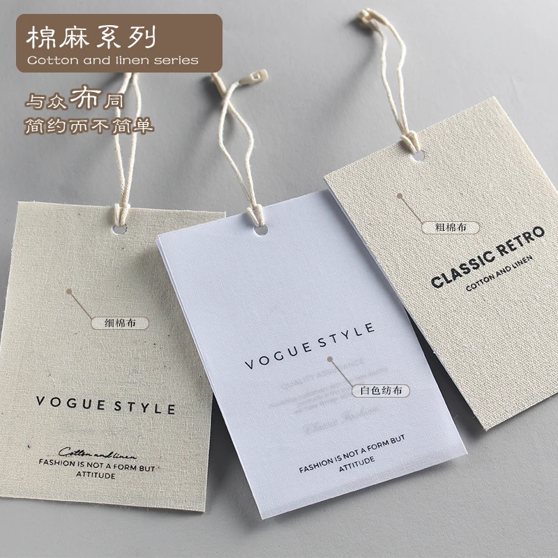 

Custom High-End 7*10cm Cloth Hanging Tags With Paper Tag Logo For Clothing