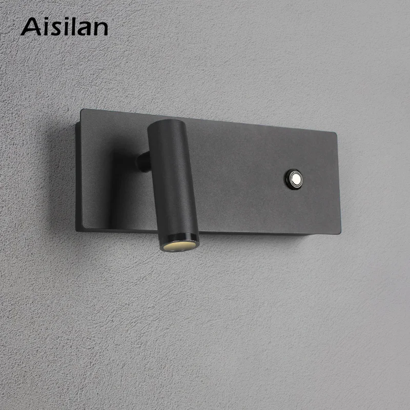 

LED Wall Lamp Reading Infinite Dimming Light Bedside Wall light Bedroom Study Living Room Sconce Adjustable With Switch