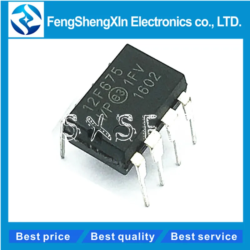 100pcs/lot 100% New PIC12F675-I/P PIC12F675 12F657I/P DIP-8 Flash-Based 8-Bit CMOS Microcontrollers