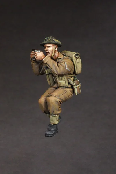 1/35 Nhựa Mô Hình Hình GK Anh Xạ Thủ Súng Máy, Chưa Lắp Ráp Và Không Phủ Sơn Bộ