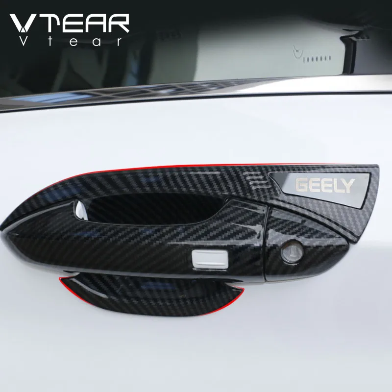 Vtear For Geely Coolray sx11 BelGee X50 exterior handle frame trim Car door handle bowl chrome styling cover accessories parts