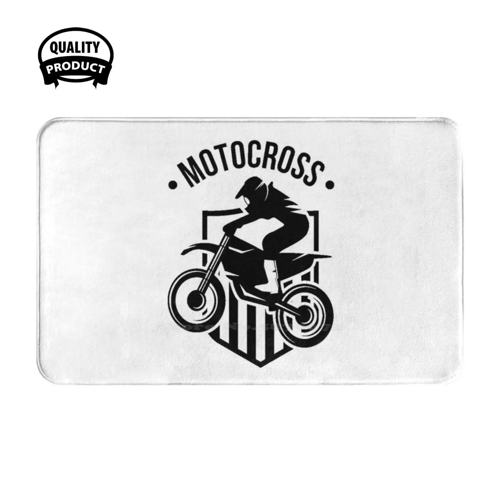 Motocross Reckless Games Wheels Racing Club . Helmet , Motorcycle , 16 Soft Cushion Home Carpet Door Mat Car Rug Motorcycle