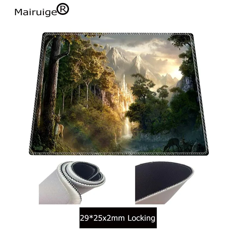 MRGBEST  Deer In Forest Computer Mouse Pads Gaming  Large   Gamer XXL Mause Carpet PC Desk Mat Keyboard Large Mousepad Mi Pad 5