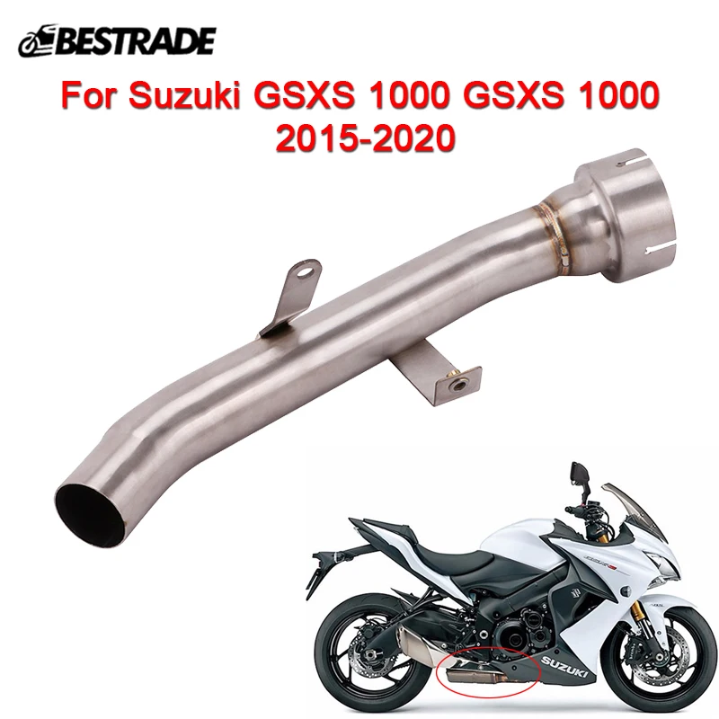 

For Suzuki GSX-S1000 GSXS1000 2015-2020 Motorcycle Exhaust System Connect Section Middle Link Pipe Slip 51mm Mufflers Stainless