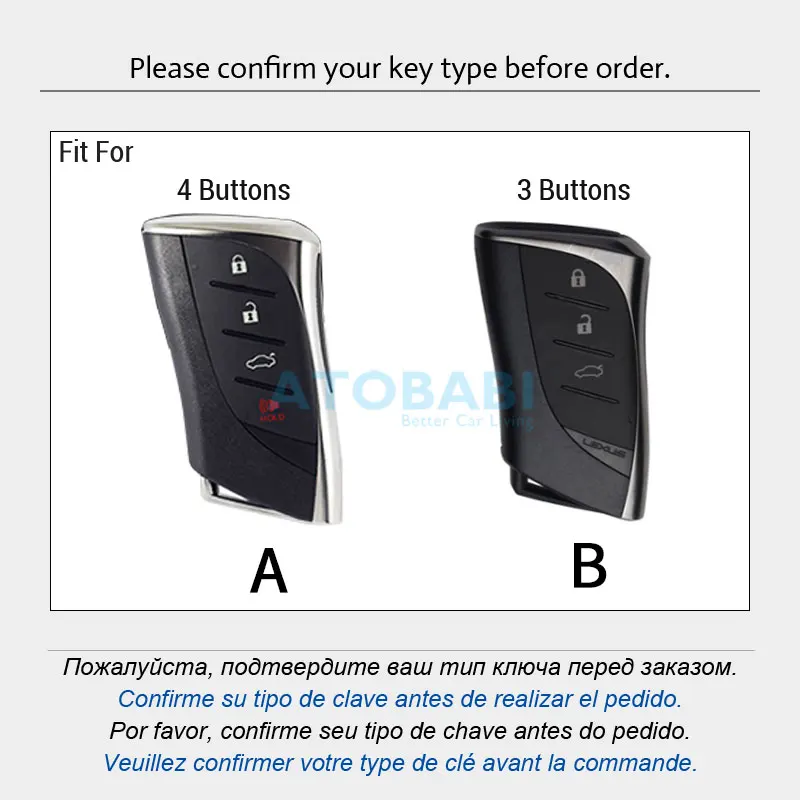 Aluminum Alloy Car Key Cover Smart Remote Fobs Case Accessories For Lexus GX460 UX200 Hybrid ES250 ES350 LC500H LS500 2019 2020