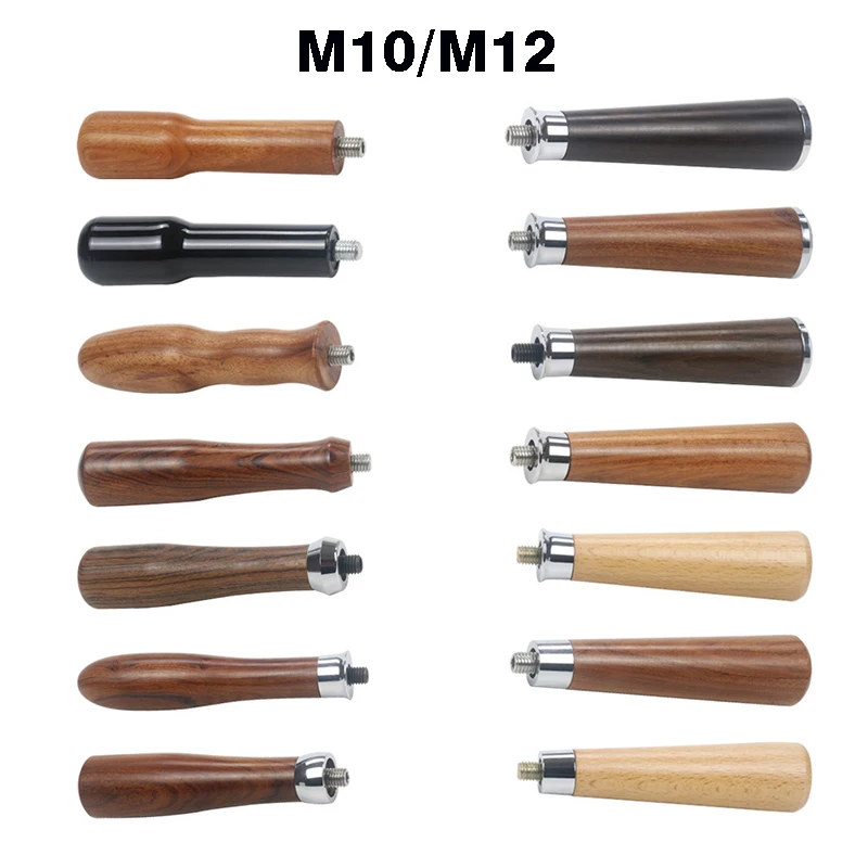 M10 Portafilter Handle With Screw Solid Wooden For Espresso Portafilter Replacement Part Coffee Machine Tool Barista Accessories