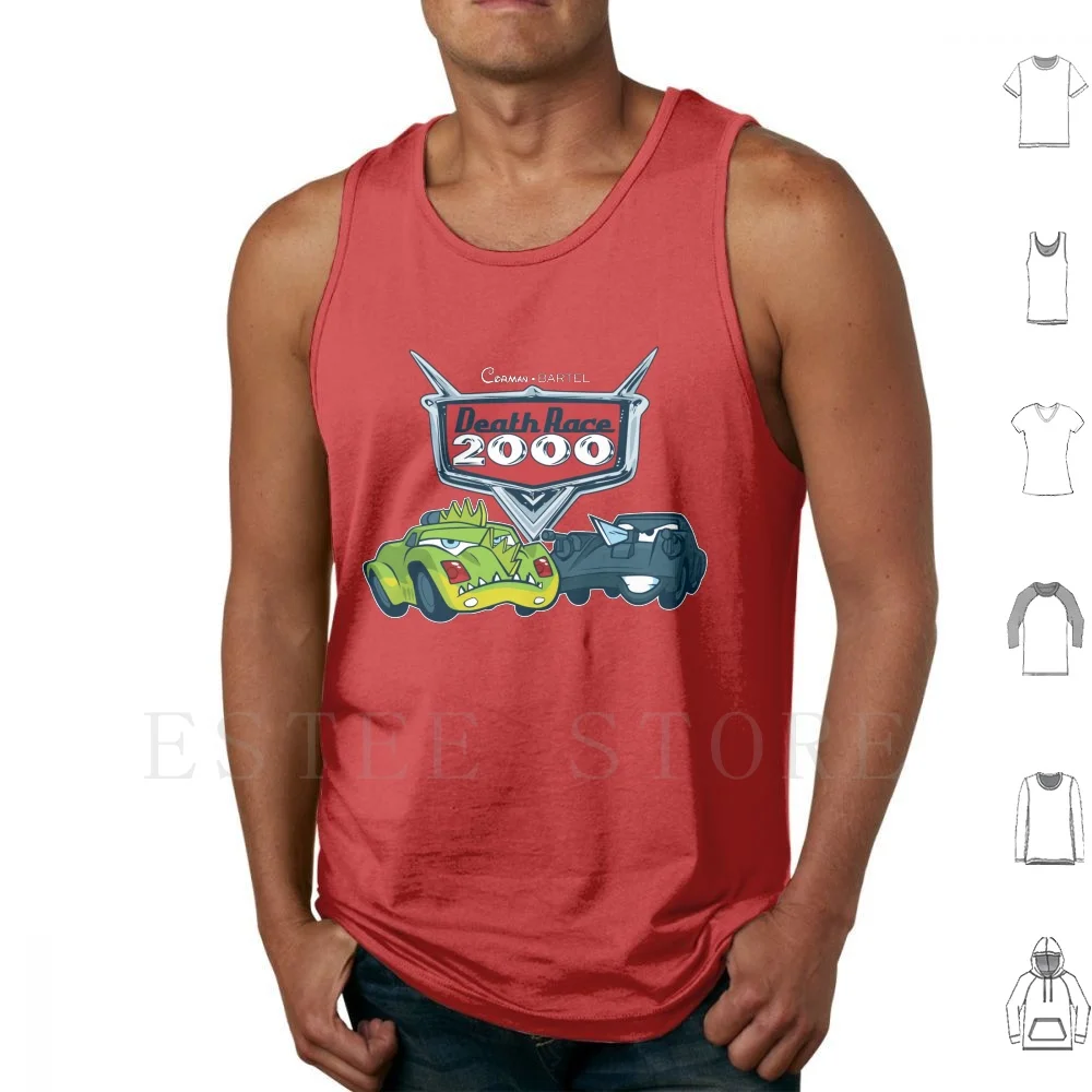 Death Race 2000 Tank Tops Vest Sleeveless Death Race Frankenstein Carradine Machine Gun Joe Pixar Cars Parody Roger