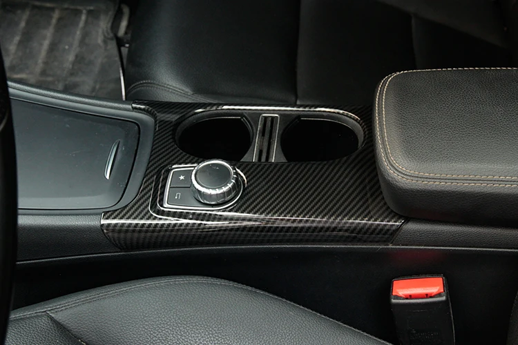 LHD RHD Für Mercedes Benz A/GLA/CLA Klasse C117 W117 W176 X156 2012-2018 AMG ABS Carbon Faser Tasse Halter Abdeckung Trim Zubehör – Detail 8