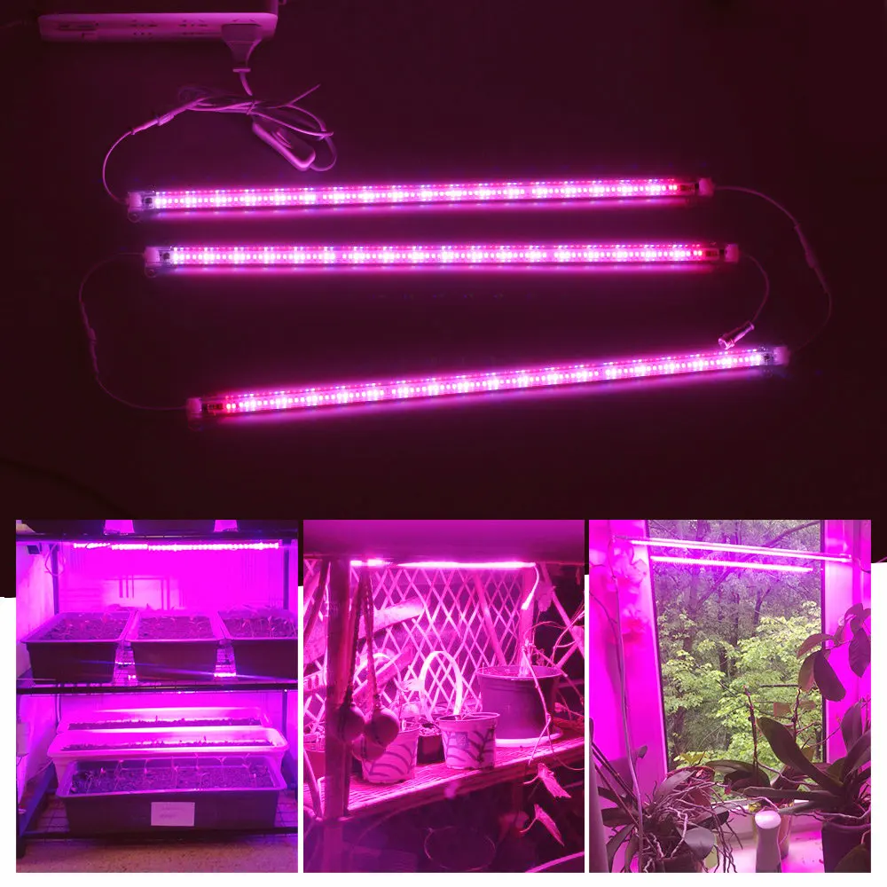 110V 220V LED Grow Light Full Spectrum 90leds High Luminous Efficiency LED Bar Lamp Waterproof For Indoor Plants Growing