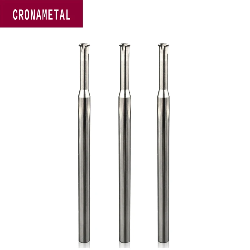 CRONAMETAL Carbide thread end mill single flute 100mm long length thread milling cutter used for Aluminum and Copper