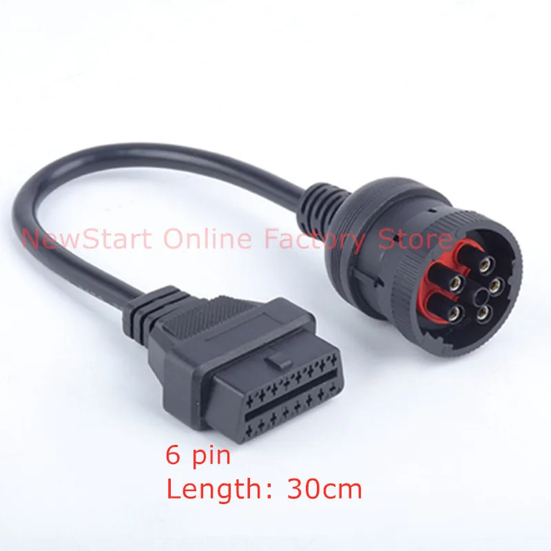 Heavy Truck Diagnostic Tool Cable to OBD  J1939 6 Pin 9 Pin