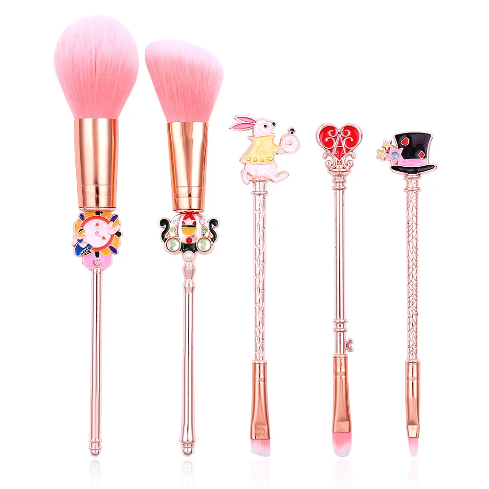 Alice in Wonderland Makeup Brushes Set Foundation Blending Powder Eyeshadow Contour Concealer Blush Cosmetic Makeup Tool Pincel