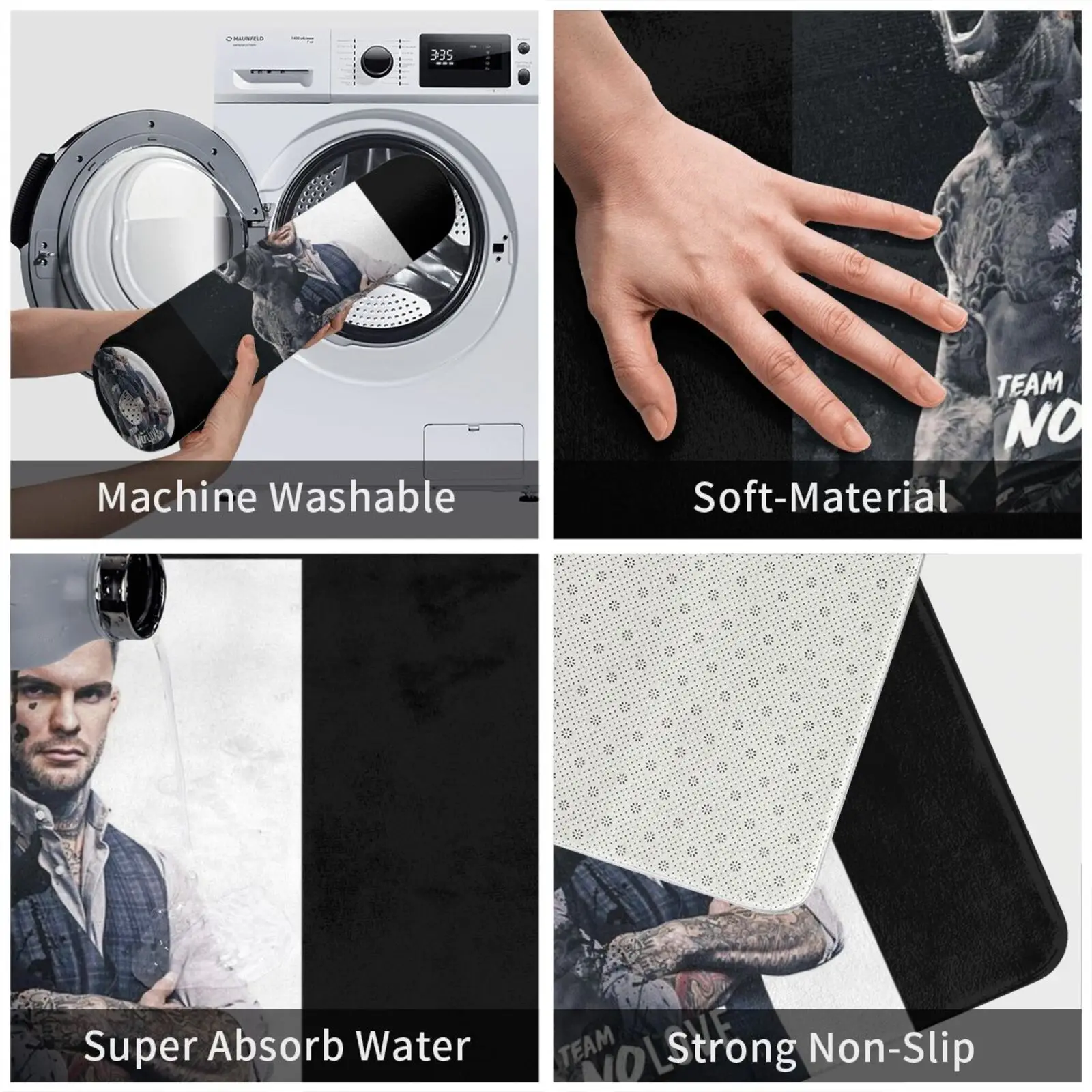 كودي غاربرانت فايتر فريق لا الحب الفن السجاد حصيرة البساط وسادة لينة كودي غاربرانت مقاتلة القتال فريق لا الحب Tj #4