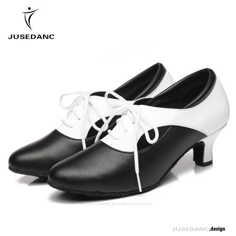 JuseDanc-Chaussures de danse pour filles, Salsa, Jazz, Tango, Femme, Fermer Parker