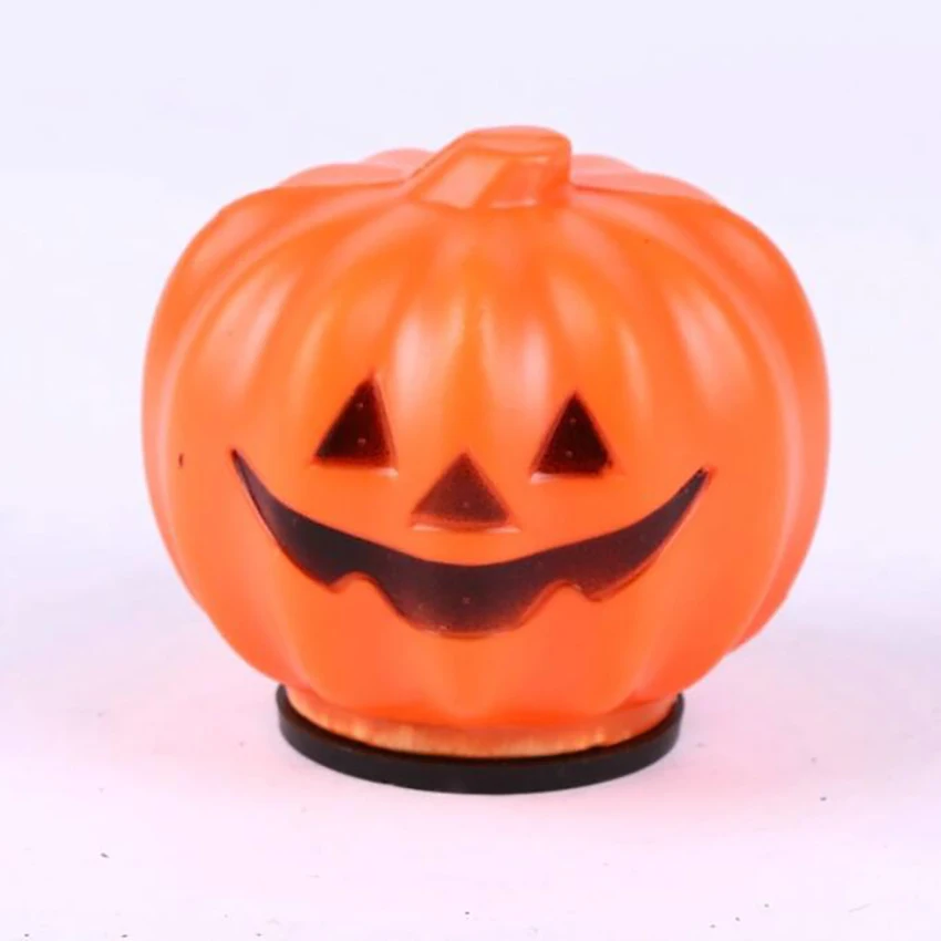 LED Face Pumpkin Lights Orange Pumpkin Lights LED Battery Operated Halloween Decoration Glowing Face Pumpkin Lantern