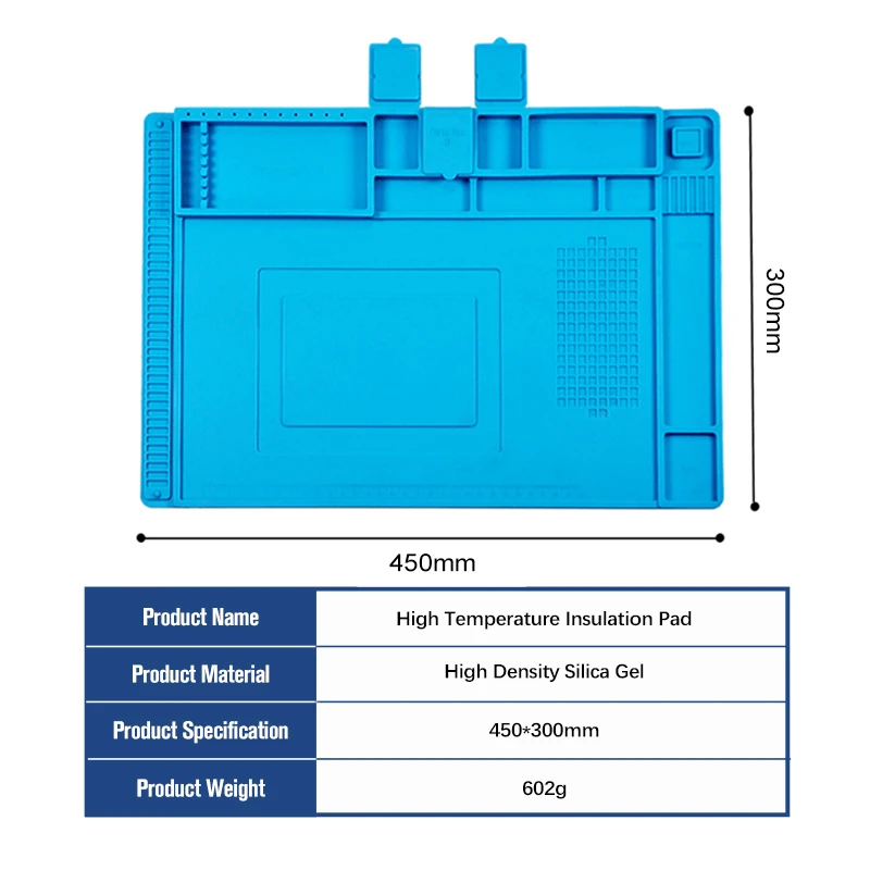 Isolamento termico ESD resistenza alla saldatura cuscinetto isolante ad alta temperatura con magnete tappetino da lavoro per saldatura in Silicone