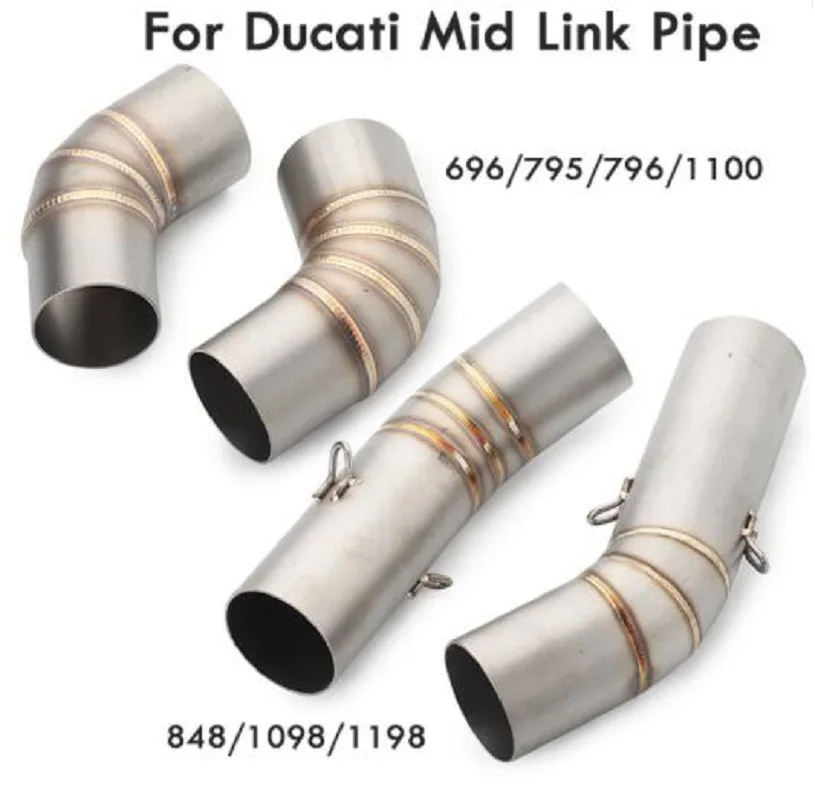 

For DUCATI 1100 1098 1198 696 796 795 848 Motorcycle Middle Mid Link Pipe Muffler Tube Stainless steel