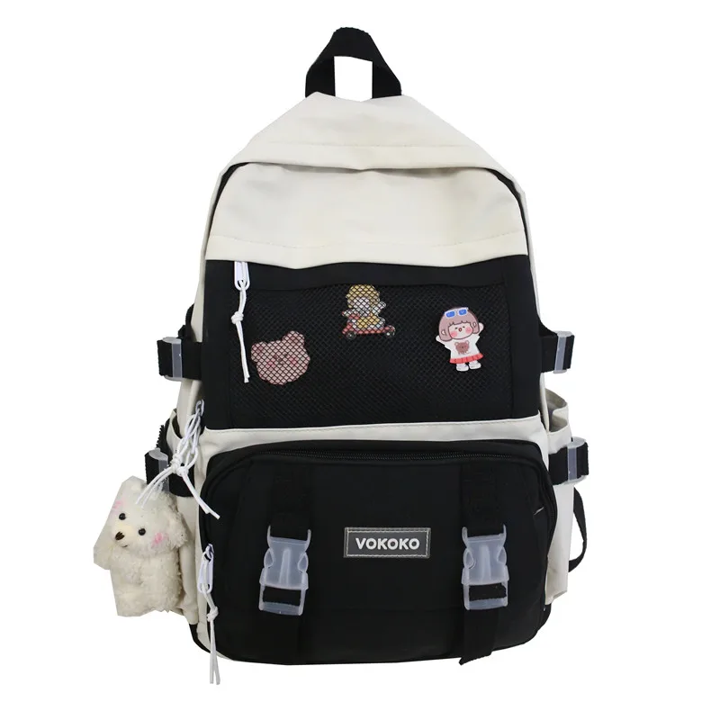 2021 moda feminina mochila feminina náilon kawai bonito estudante saco de escola adolescentes meninas casual bookbag