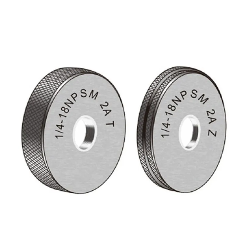 Calibrador de rosca de tubo cilíndrico, sistema americano, NPSM 1/8, 1/4, 3/8, 1/2, 1, 1/4, 2A, calibrador de anillo de rosca de tubo recto, go nogo O calibradores