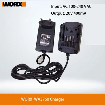 Worx 리튬 배터리용 충전기, WA3760, 20V, WA3551, WA3572, WA3550, WA3553 등, 공장 정품 P/N,EU 주변 핀 