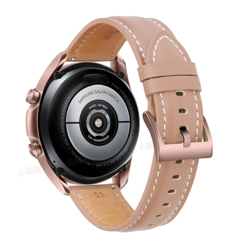 20 22mm Leather strap For Samsung galaxy watch 4 3 classic 5 Pro 46m Active2 Gear S3 Bracelet Huawei Watch 3/GT 2 Pro  Watchband