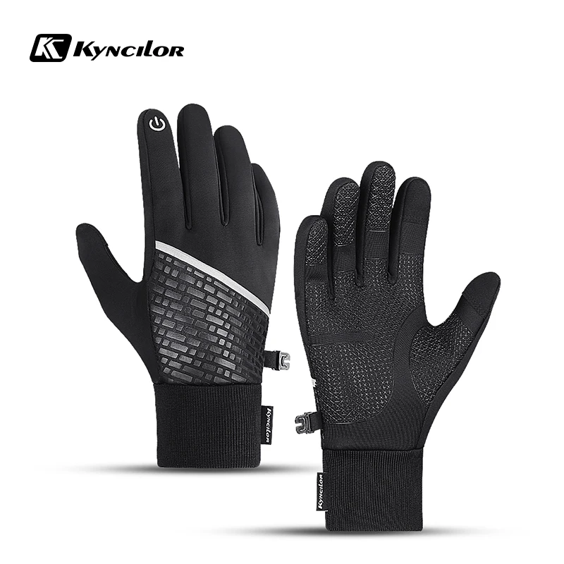 Kyncilor Winter Gloves Warm Touchscreen Full Finger Cycling Gloves Waterproof Sport Gloves Bike Skiing Motorcycle Riding