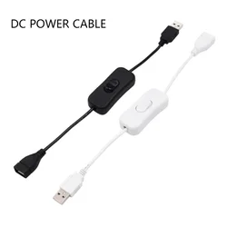 Cavo USB da 28cm con interruttore ON/OFF prolunga cavo attiva/disattiva per lampada USB ventola USB linea di alimentazione adattatore durevole